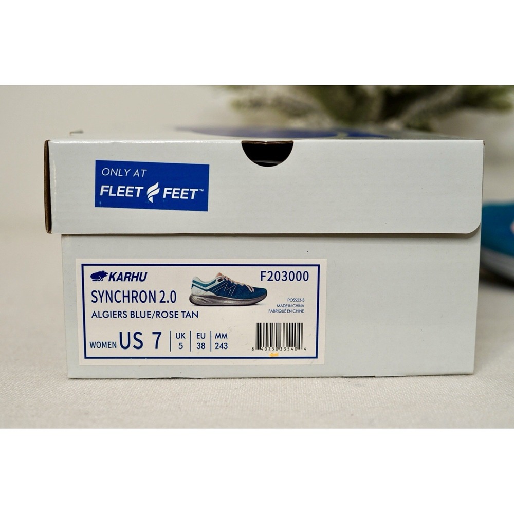 NEW Karhu Synchron 2.0 Running Shoes | 7M Blue & Rose Tan | $170.00 MSRP - Picture 12 of 13